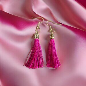 Pink Tassel Earrings~ New!